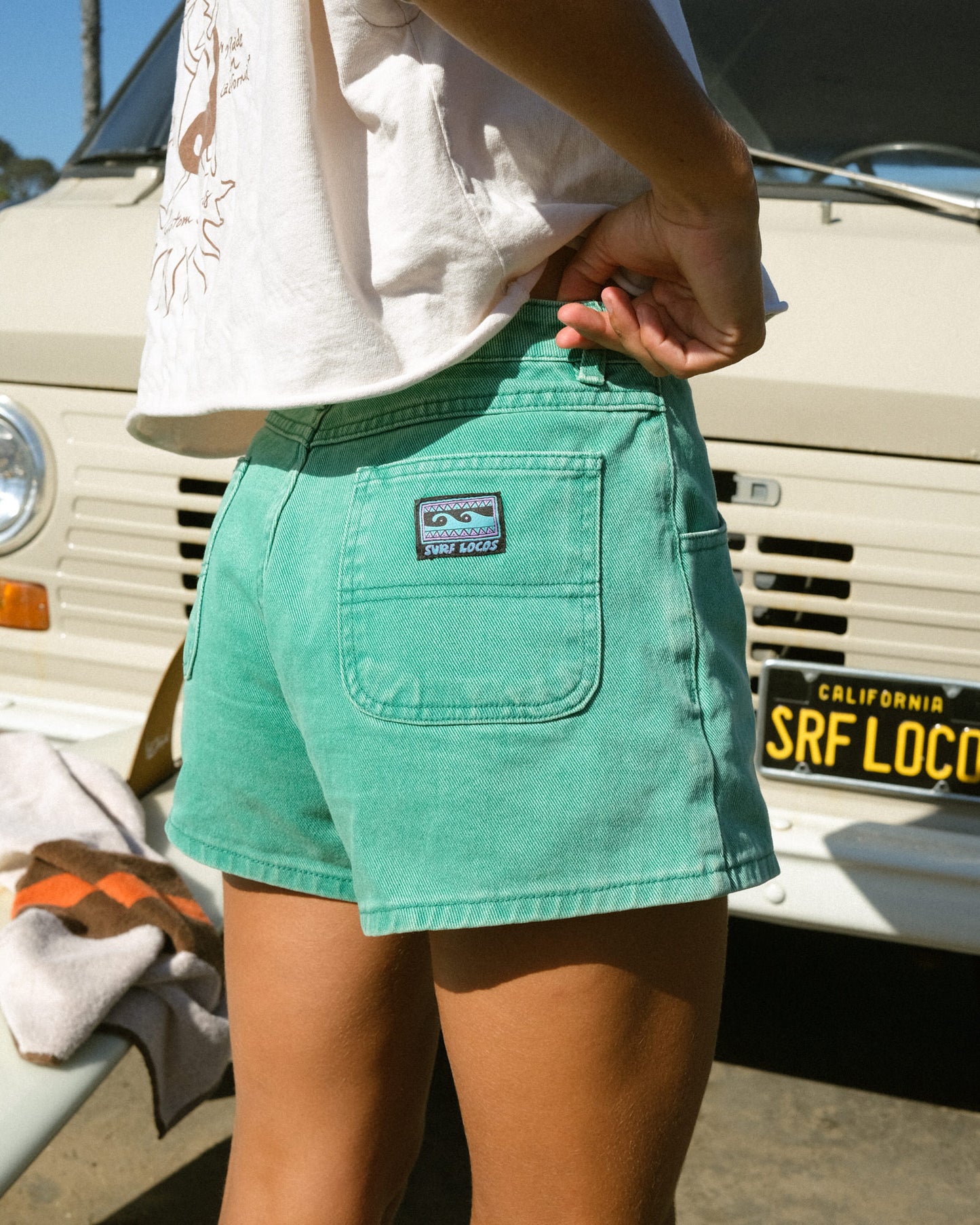 SUNBURNT SHORTS- WASHED TEAL